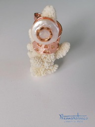 [AT-J-XXX74] Anillo baño oro rosa perla 