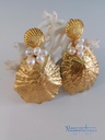 Pendientes lapa pan de oro