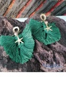 Pendientes crochet verdes