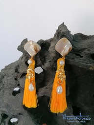 [AT-J-XXX93] Pendientes tassels mostaza